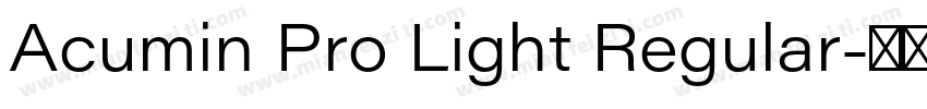 Acumin Pro Light Regular字体转换